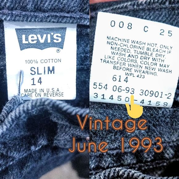 Levi's 614 Vintage 1990's Orange Tab - Picture 5 of 8